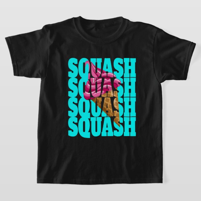 Squash saying soft ice cream motif squash trainer  T-Shirt (Laydown)