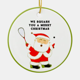 Squash Sports Collectable Ceramic Tree Decoration