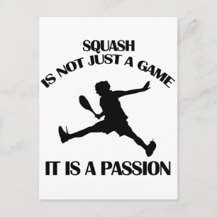 Squash  sports designs postcard