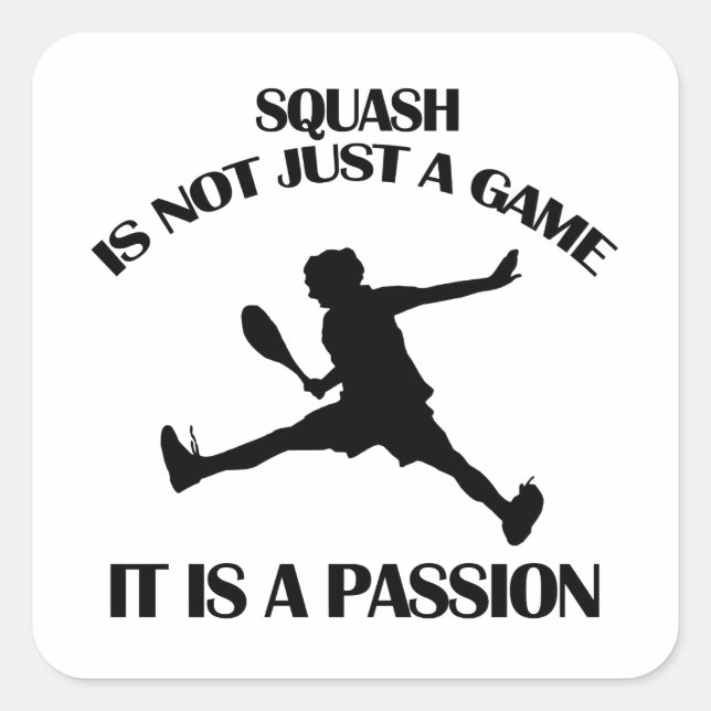 Squash  sports designs square sticker (Front)