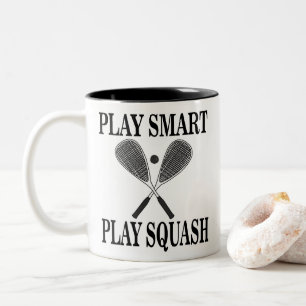 Squash Sports Player Two-Tone Coffee Mug