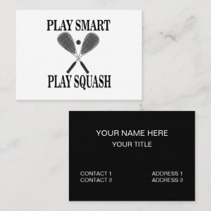Squash Sports Trainer Coach Business Card