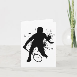 Squash Women's Badminton Player For Men Card