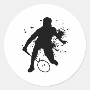 Squash Women's Badminton Player For Men Classic Round Sticker