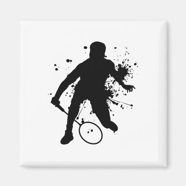 Squash Women's Badminton Player For Men  Magnet (Front)