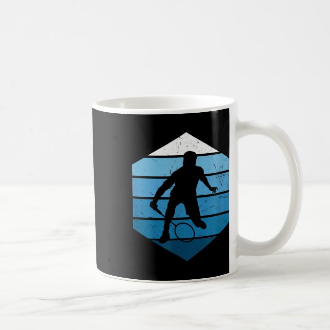 Squash Womens Mens Badminton Player Shuttle  Coffee Mug (Right)
