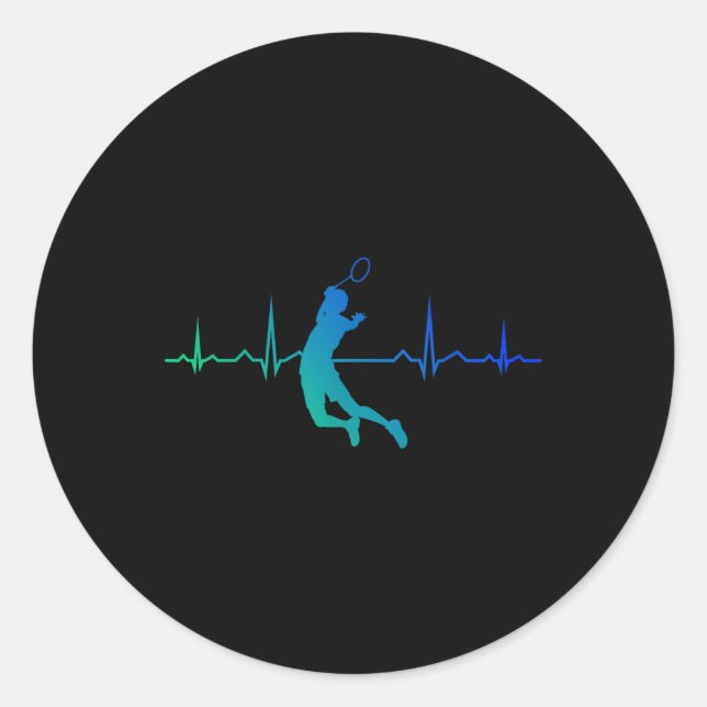 Squash Womens Mens Shuttle Badminton Player  Classic Round Sticker (Front)