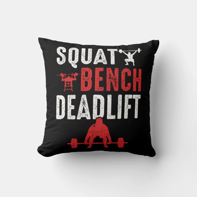 Squat Bench Deadlift Gym Workout Powerlifting Cushion (Front)