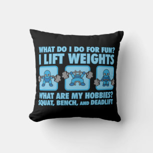 Squat, Bench Press, Deadlift - Hobbies - Kawaii Cushion