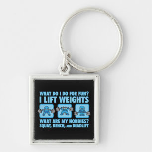 Squat, Bench Press, Deadlift - Hobbies - Kawaii Key Ring