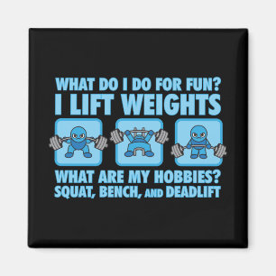 Squat, Bench Press, Deadlift - Hobbies - Kawaii Magnet