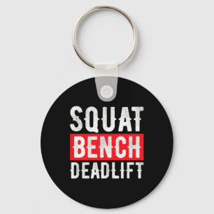 Squat Deadlift Bench Bodybuilding Weight Training  Key Ring