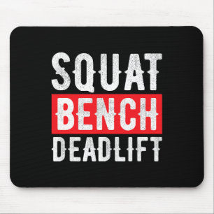 Squat Deadlift Bench Bodybuilding Weight Training Mouse Pad
