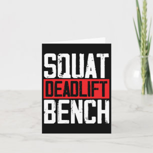 Squat Deadlift Bench Weightlifting Powerlifting Bo Card