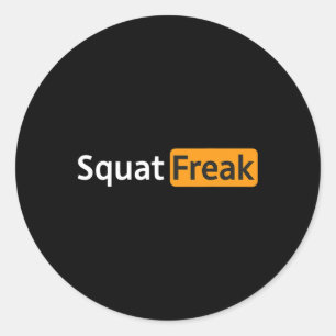 Squat Freak Funny Gym Bodybuilding Fitness Workout Classic Round Sticker