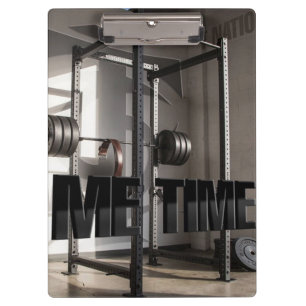Squat Rack Workout Motivation - Me Time - Gym Clipboard