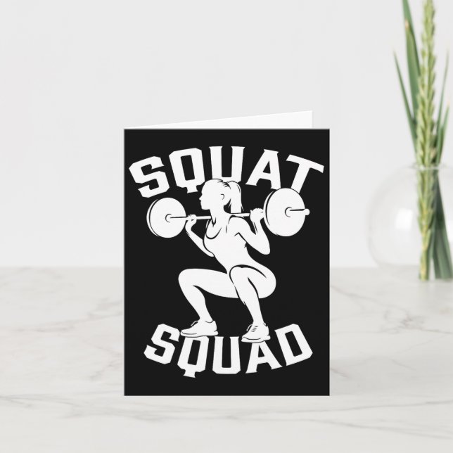 Squat Squad Workout Partner Trainer Coach Bodybuil Card (Front)