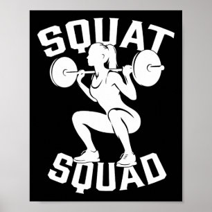 Squat Squad Workout Partner Trainer Coach Bodybuil Poster