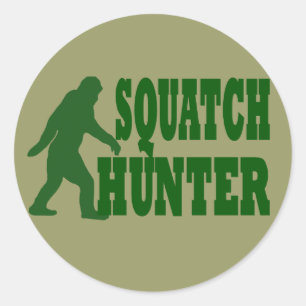 Squatch hunter classic round sticker