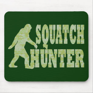 Squatch hunter on camouflage mouse pad