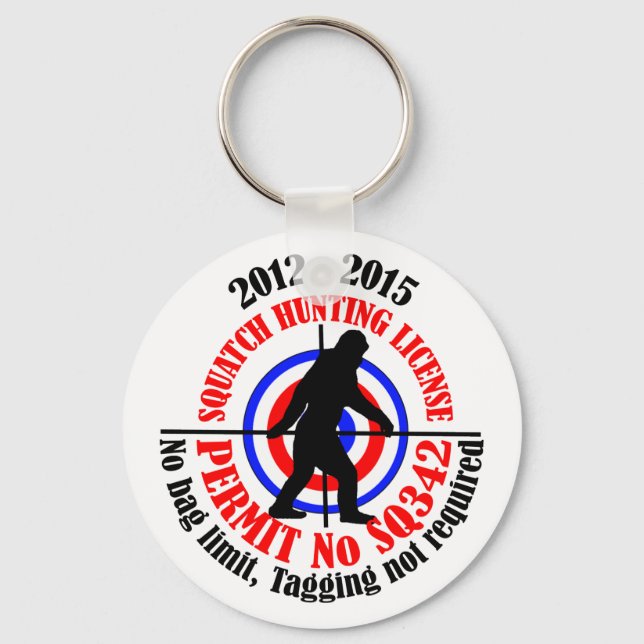squatch hunting permit key ring (Front)