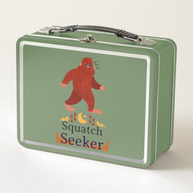 Squatch Seeker big foot  Metal Lunch Box (Front)