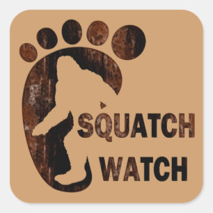 Squatch Watch Square Sticker