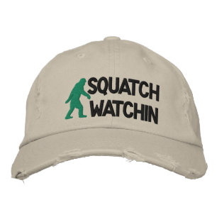 Squatch watchin embroidered hat