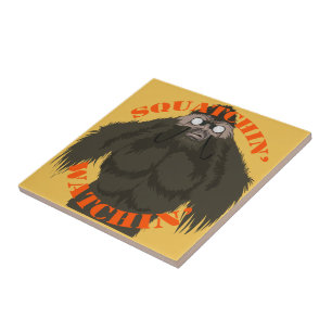 Squatchin' Watchin' Bigfoot Love Ceramic Tile