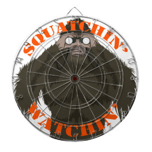 Squatchin' Watchin' Bigfoot Love Dartboard