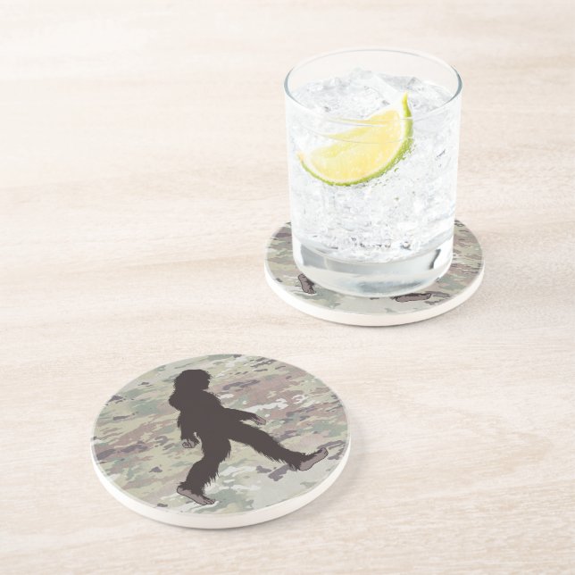 Squatchin' Watching Two Bigfoot Coaster (Side)