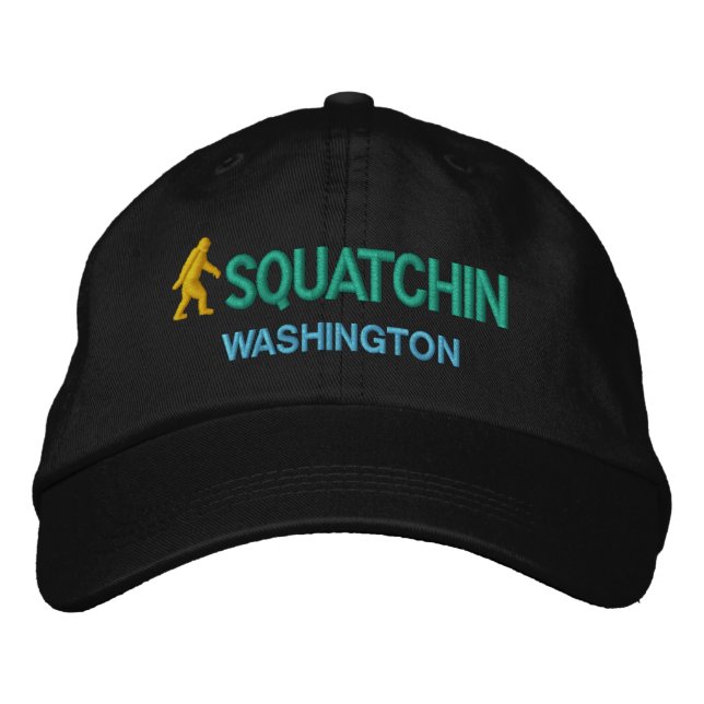 Squatchin & your state personalised embroidered hat (Front)