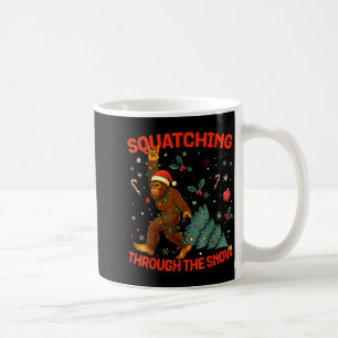 Squatching Through The Snow Funny Bigfoot Rock On Coffee Mug