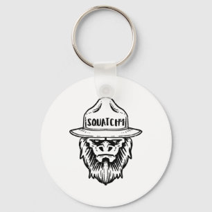 Squatchy Camping Bigfoot Sasquatch Funny Men Women Key Ring