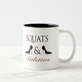 Squats and Stilettos Two-Tone Coffee Mug