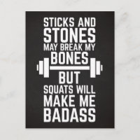Squats Will Make Me Badass Gym Quote