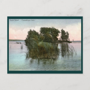 Squaw Island, Canandaigua Lake, NY Vintage Postcard
