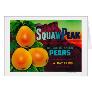 Squaw Peak Pear Crate LabelProvo, UT
