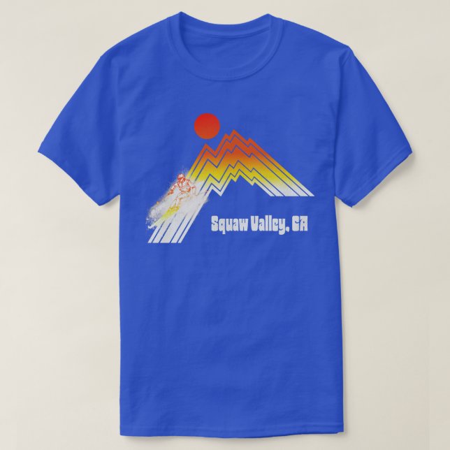 Squaw Valley Tahoe California 70s80s Retro Souveni T-Shirt (Design Front)