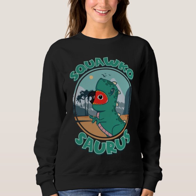 Squawkosaurus Rex Parrot I Sun Conure Sweatshirt (Front)