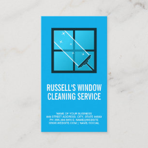 Squeegee Cleaning a Window Business Card