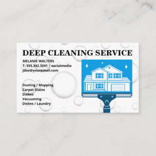 Squeegee Home Logo   Soap Bubbles Business Card