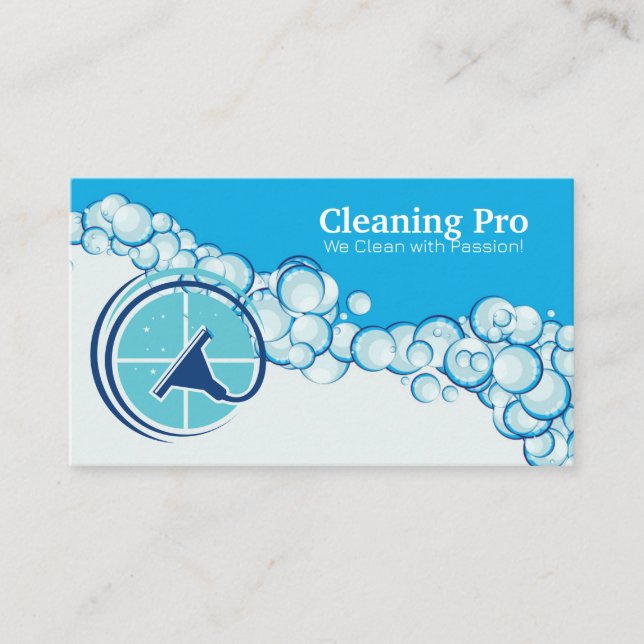 Squeegee | Soap Bubbles Business Card (Front)