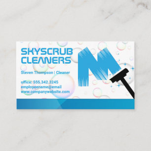 Squeegee   Soap Bubbles Business Card