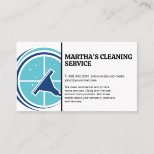 Squeegee Window Maid Cleaners Business Card