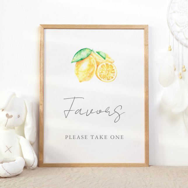 Squeeze Lemon Citrus Baby First Birthday Favours Poster (Creator Uploaded)