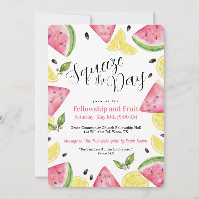 Squeeze the Day - Breakfast/Brunch Invitation (Front)