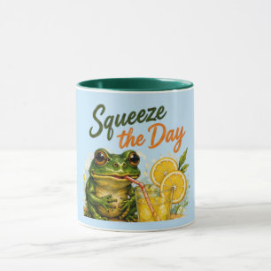 Squeeze the Day Frog Lemon Mug
