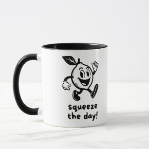 Squeeze The Day Fun Lemon Pun Mug