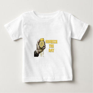 Squeeze The Day Lemon Pun Baby T-Shirt